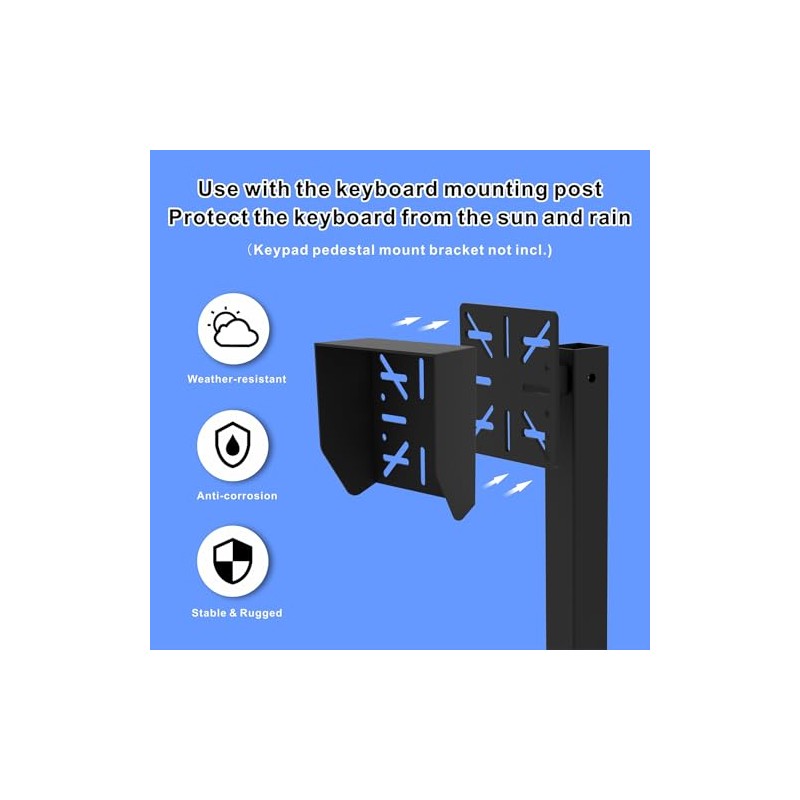 Waterproof Cover Keypad Mounting Post Bracket, Pedestal Mount for Keyboard