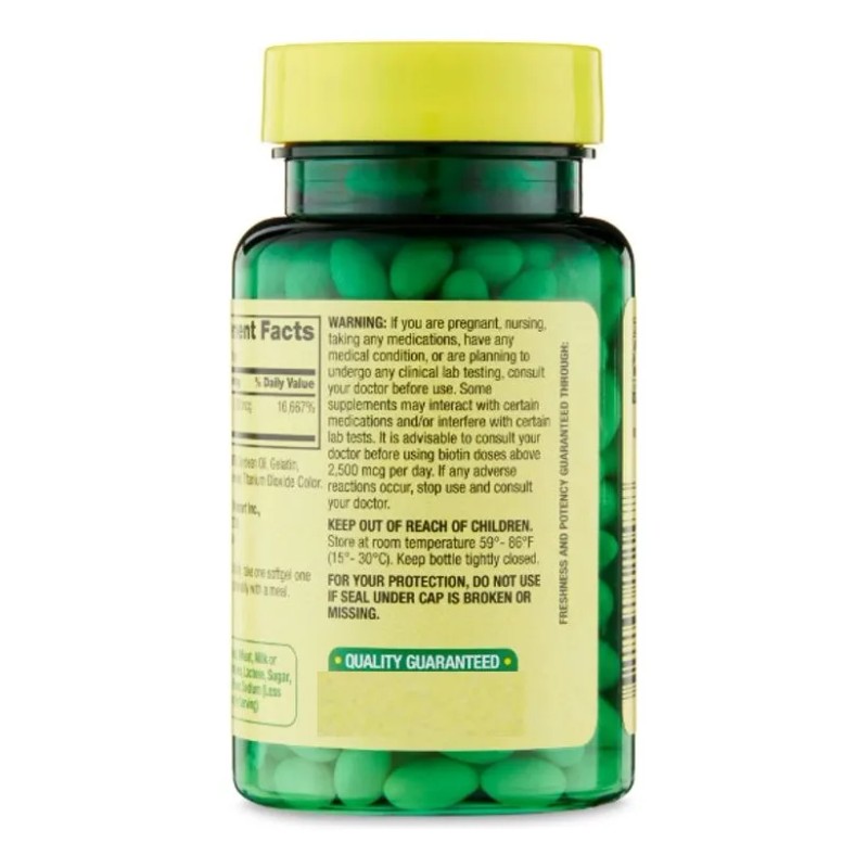 Biotina 5,000mcg 120 Caps Cabello Uñas Piel Biotin Spring Va