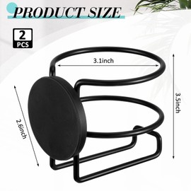 Treela 2 Pcs Magnetic Cup Holder Heavy Duty Portable Cup Holder Magnetic Drink Holder for Treadmill Tractor Mower Truck Bus Refrigerator on Metal Surface
