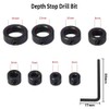 Depth Stop Rings Set, 8 Pieces Drill Depth Stop Collar