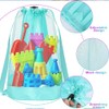 3PCS Mesh Beach Toy Storage Bags, Sandbox Buckets Organizer, Shell