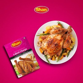 Shan Lahori Chargha Recipe and Seasoning Mix 1.76oz (50g) - Spice Powder for Steamed & Deep Fried Chicken - Suitable for Vegetarians - Airtight Bag in a Box (Pack of 6)