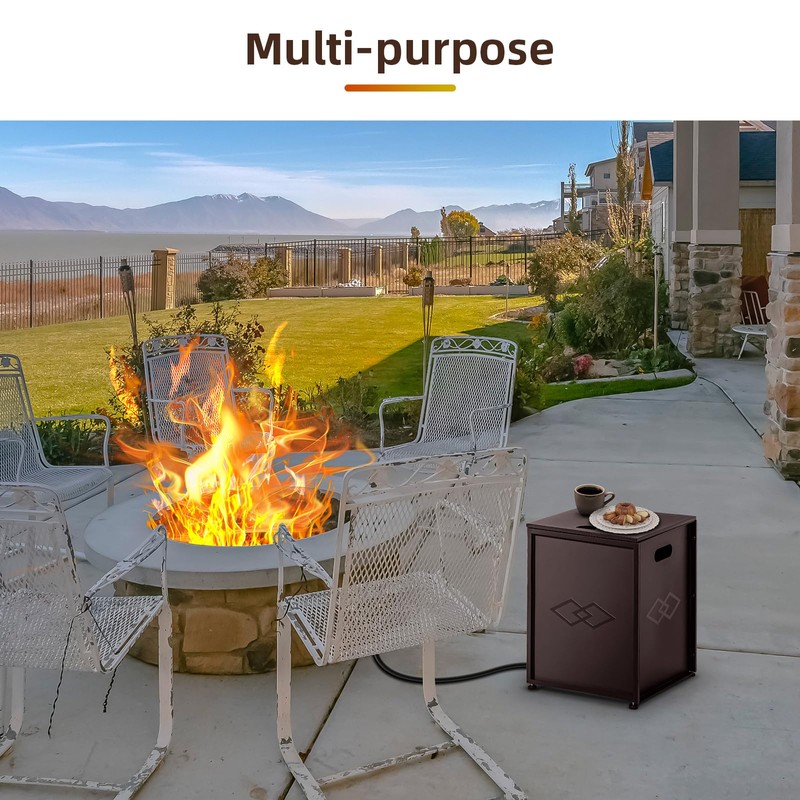Propane Metal Tank Cover Table Hideaway Table Gas for Gas