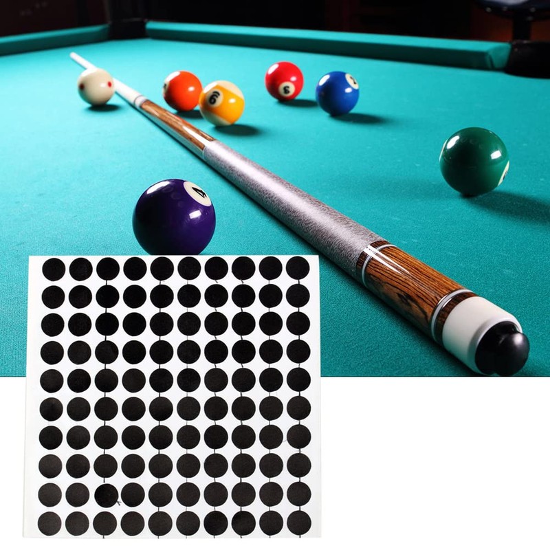 Pool Ball Position Marker, Black Billiard Spot Stickers Pool Table