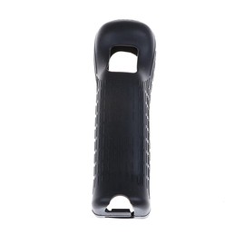 1 x Silicone Soft Cover for Wii Game Controller Soft Silicone Cover Case Protective Sleeve for Wii Remote Controller Protection (Black)