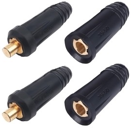 EATBALE Welding Cable Quick Connector Pair DINSE-Style 200Amp-300Amp (#4-#1) 35-50 SQ-MM for Welder Machine accessories male/female 2 set