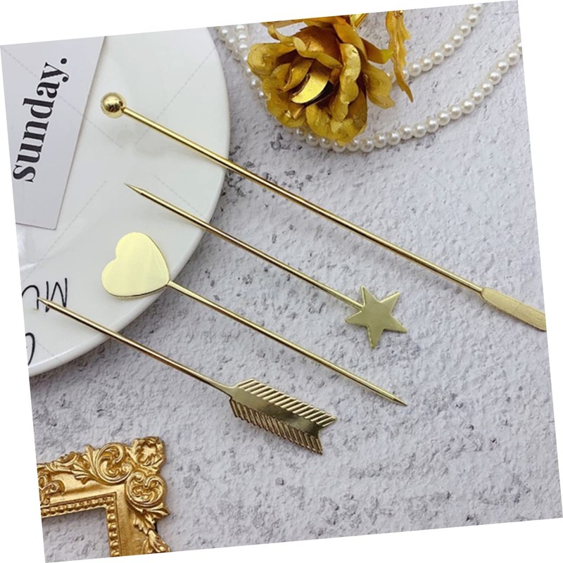 Healeved 4pcs Manicure Mixing Tools Nail Gel Rods for Nail