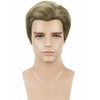Kids Halloween 70s 80s Boy Wig Short Ash Blonde Wig