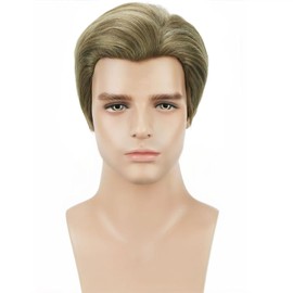 Kids Halloween 70s 80s Boy Wig Short Ash Blonde Wig for Cosplay