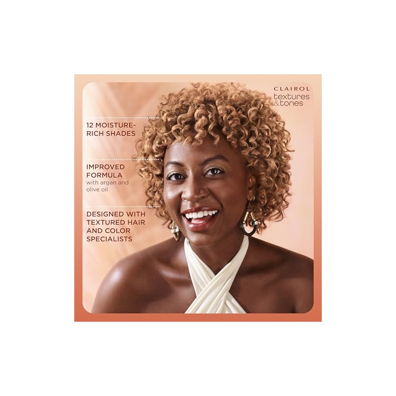 Clairol Textures & Tones Permanent Hair Dye, 8RO Sunset Copper