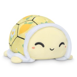TeeTurtle - The Original Reversible Turtle Plushie - Cute Sensory Fidget Stuffed Animals That Show Your Mood- Lemons + Flowers