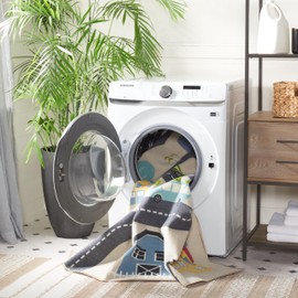 SAFAVIEH Kids Playhouse Collection Area Rug - 7'9" x 10', Beige & Green, Non-Shedding Machine Washable & Slip Resistant Ideal for High Traffic Areas for Boys & Girls in Playroom (KPH227A)