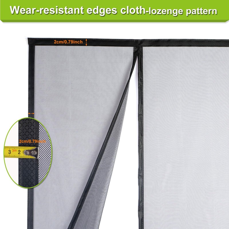 Risareyi Magnetic Fly Screens for Windows 70x150cm, Upgraded Black Mesh