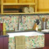 APSOONSELL KBMS-16 Mosaic Tile Stickers (4 Pieces) Kitchen Bathroom Wall