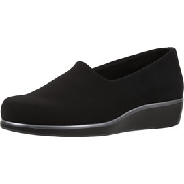 SAS Bliss Slip On Comfort Wedge Black 9 W - Wide (C)