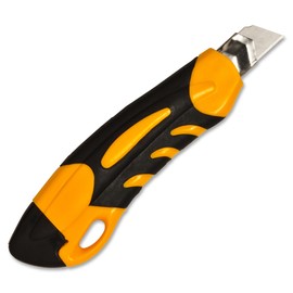 Sparco PVC Grip Knife, Stainless Steel Chamber, Yellow/Black (SPR15851)
