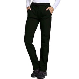 Jessie Kidden Women's Waterproof Pants Hiking Ski Snow Fish Fleece Lined Insulated Outdoor Golf Travel Pant 801F Black 26