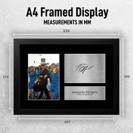 HWC Trading FR A4 Leonardo DiCaprio Catch Me If You Can Gifts Printed Signed Autograph Picture for Movie Memorabilia Fans - A4 Framed