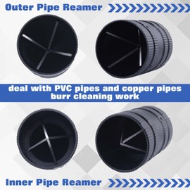 SPEEDWOX Metal Pipe Reamer PVC Deburring Tool 1/4" To 1-5/8" O.D. Inner/Outer Deburring Tool Pipe Cleaner Plumbing Reamer Deburring Tool For Plumber For Copper Aluminum Pvc Ppr Pipes