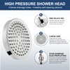 Eolax Filtered Rain Shower Head, 6″ Round Showerhead and 3