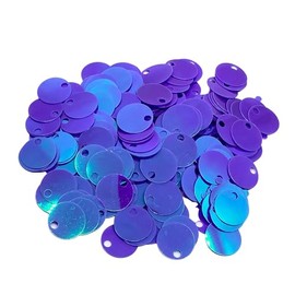 10/20/30 mm Flat Round Sequin Paillettes, Hole 4 mm Mix Color Assortment Acrylic Sequin - 1,76 Ounce (50 Grams) - 20mm Lilac