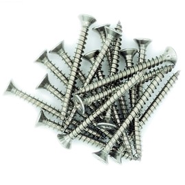 No.10 x 2.4 (5mm x 60mm) Pozi Countersunk Chipboard Screw - Stainless Steel (A2) (Pack of 20)