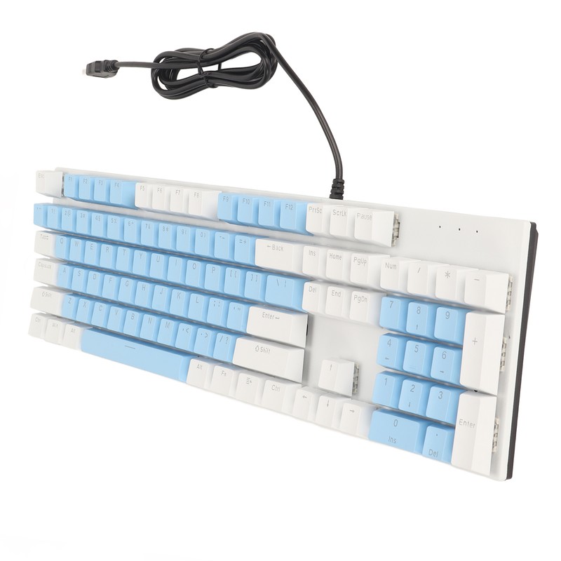 104 Key Mechanical Gaming Keyboard 28 Backlight Modes Blue Switch