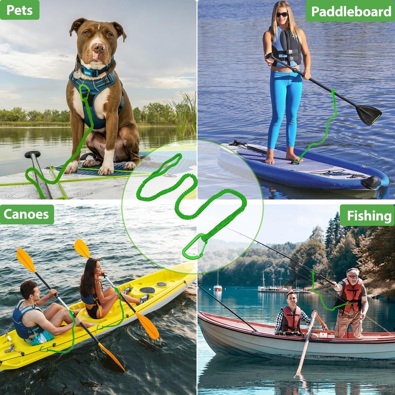 IHLOOTD Kayak Paddle Lead, Pack of 2, Green Canoe Paddle