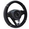 1 Stück Schwarze Auto-Lenkradabdeckung, Autozubehör, Strass-Auto-Lenkradabdeckung, Leder-Lenkradabdeckung, Elastischer Lenkradschutz