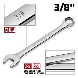 Powerbuilt 644142 SAE Mirror Polished 3/8˝ Combination Wrench