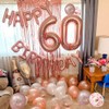 Digital Number 60 Balloons Rose Gold Unique 60th Birthday Decorations