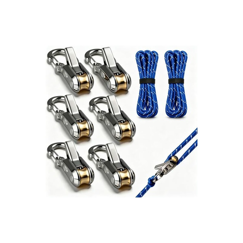 6-Pack Heavy-Duty Paracord Adjusters for Outdoor Activities