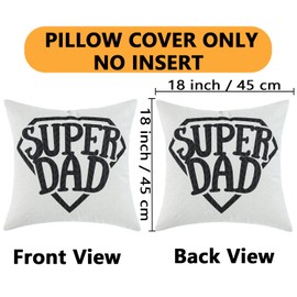 MADIZZ Super DAD Throw Pillow Cover 18 x 18 Inch, Birthday for Dad
