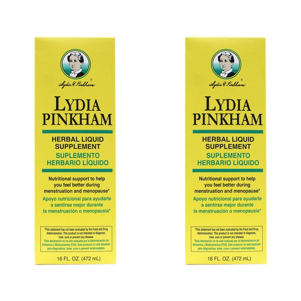 Lydia pinkham liquid to feel better during menstruation and menopause - 16 oz, (packof 2)