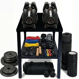 OGODU Adjustable Dumbbell & Kettlebell Rack Stand, 500/600/800LBS Gym