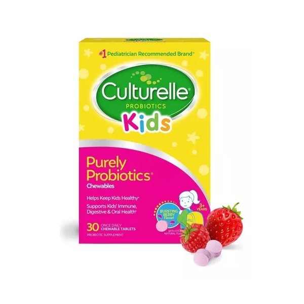 Culturelle Kids Daily Probiotic Berry 30 Tabletas