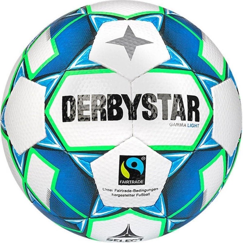Derbystar Gamma Light V22 Football White Blue Green 5