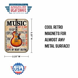 Desperate Enterprises Music Inspires Me Refrigerator Magnet - Funny Magnets for Office, Home & School - Made in The USA