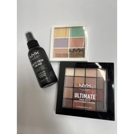 Nyx Spray Matte  + Ultimate EyeShadow Palette 03 Warm Neutrals + concealer New