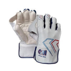 Gunn & Moore GM Cricket Wicket Keeping Keeper Gloves | Mana 909 | Aniline Leather Back of Hand | PU Lining & Calf Leather Palm | Large Adult | 1 Pair
