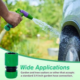 4PCS End Quick Connectors & 2PCS Double Male Hose Connectors for Hose Pipe Fitting 1/2" Plastic Tap Connector, Garden Hose Tap Connector Hose Pipe Fittings Kit