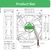 80 mm x 80 mm x 25 mm 8025 V DC 0.20 A Ball Bearing