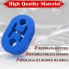 2Pcs Exhaust Hanger Rubber 2 Holes Adjustable Insulator Bushing Rubber