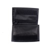 MENS BLACK LEATHER FASTENING SPORTS WALLET WITH DETACHABLE CHAIN 1932