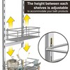 Orimade 4 Tier Adjustable Anti-slip Shower Caddy over Shower Head,Rustproof