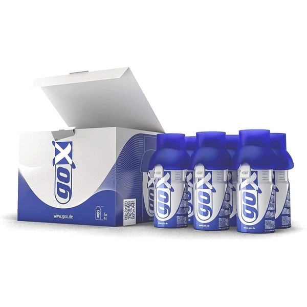 PACK of 6 cans of oxygen 4-LITRE - Cans of pure oxygen breathing - brand GOX