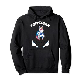 Poppicorn 1 Kid Poppi Pink Unicorn Father Daughter Pullover Hoodie