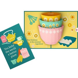 Lovepop Everday Pop-Up Card for Her and Him - 3D Greeting Cards for Boys, Girls, Men, Women - You Bake the World a Better Place - 5" x 7" Card - Blank Notecard and Envelope Included