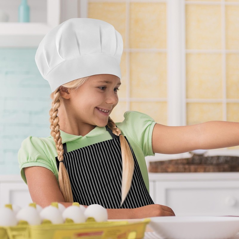 Bunnycool 4 Sets Kids Apron and Chef Hat Set Toddler