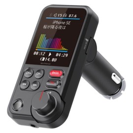 SEIWA BTF110 Bluetooth FM Transmitter, USB Memory, Music Playback, Hands-Free Calling, Equalizer Function, AUX Output Terminal, Song Name Display, USB Port Charging, MAX18W, DC 12-24V Car Compatible